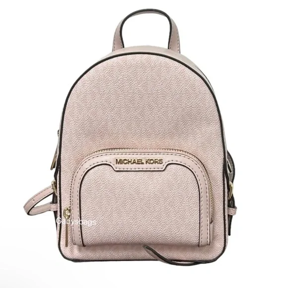 Michael Kors Jaycee XS Convertible Zip Pocket Backpack Bag Light Powder Blush - Picture 3 of 5